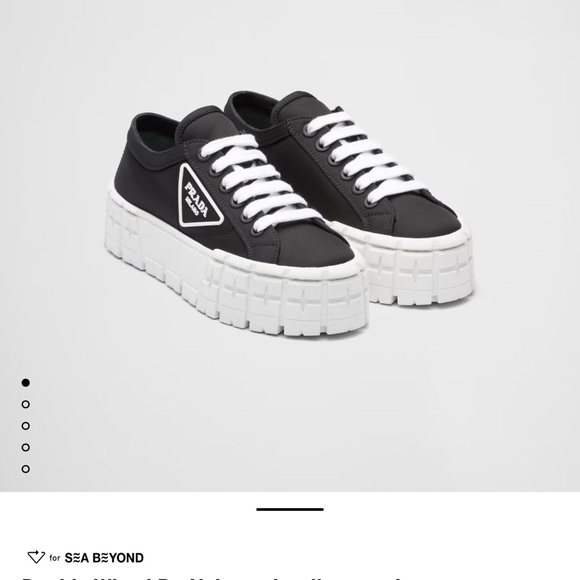 PRADA Double Wheel Re-Nylon gabardine sneakers - Picture 2 of 8